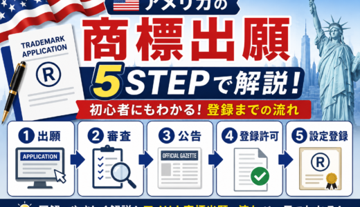 【図解あり】アメリカの商標出願を5ステップで簡単解説！初心者にもわかる登録までの流れ