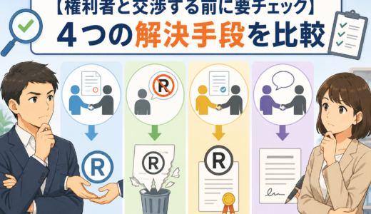 同一・類似の登録商標が見つかったら？権利者との交渉で可能な4つの解決手段を解説！